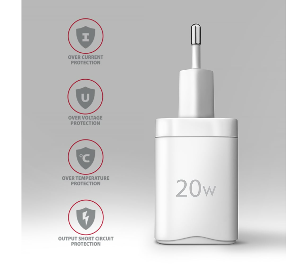 AXAGON ACU-PD20W PD 20W, 1x port USB-C, PD3.0/QC3.0/AFC/FCP/Apple Biała - 1485042 - zdjęcie 3